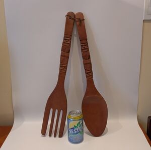 Handcrafted Wooden Serving Utensil Set
